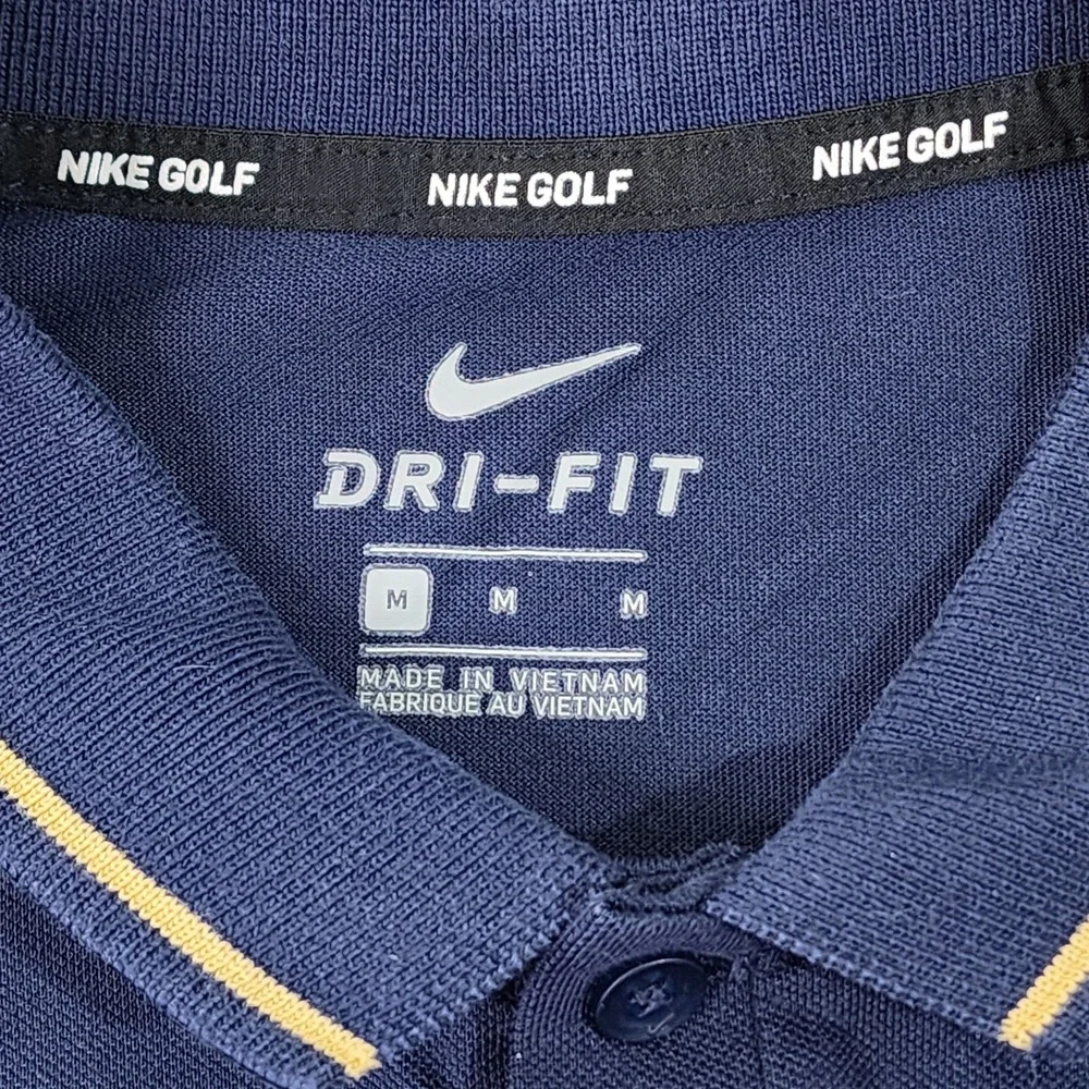Nike Golf Polo Mens Size Medium‎ Pitt Panthers Blue Dri-Fit Shirt AA2274-451